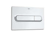 Roca PL1 Dual Flush Plate in polished chrome with dual flush buttons for water saving