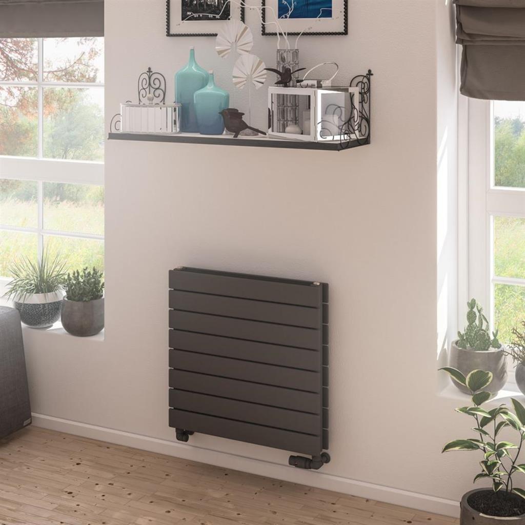 Eastbrook Addington Type21 Horizontal Designer Radiator 588mm x 600mm - Matt Anthracite - 91.0047 - TAP 'N' SHOWER
