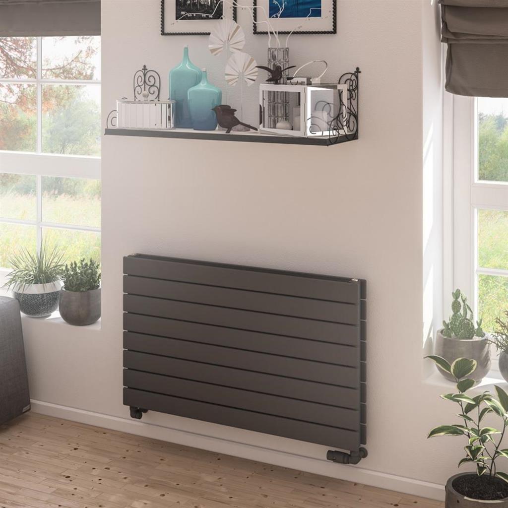 Eastbrook Addington Type21 Horizontal Designer Radiator 588mm x 1000mm - Matt Anthracite - 91.0049 - TAP 'N' SHOWER