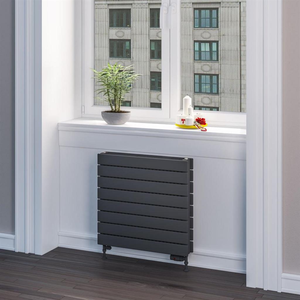 Eastbrook Addington Type22 Horizontal Designer Radiator 588mm x 600mm - Matt Anthracite - 91.0056 - TAP 'N' SHOWER