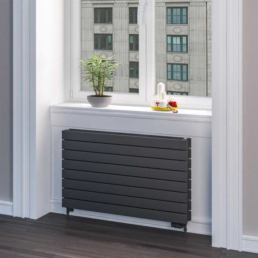 Eastbrook Addington Type22 Horizontal Designer Radiator 588mm x 1000mm - Matt Anthracite - 91.0058 - TAP 'N' SHOWER