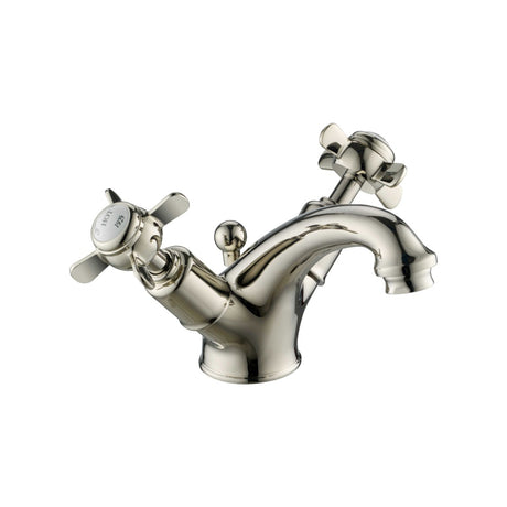 JTP Grosvenor Pinch Basin Mixer with Pop Up Waste - Nickel - 98169NK