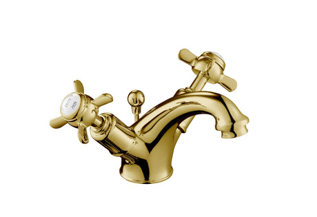 Grosvenor Pinch Basin Mixer with Pop Up Waste - Antique Brass - 98169G