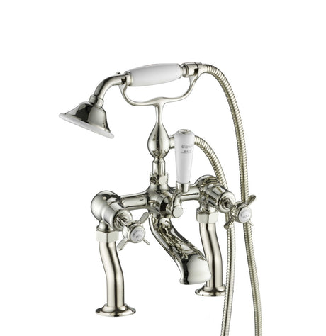 JTP Deck Mounted Bath Shower Mixer with Kit - Nickel - 98275NK