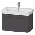 Duravit No.1 Wall Hung 1Drawer Vanity Unit 800mm Wide - Matt Graphite - N14283049490000