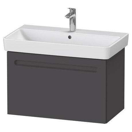 Duravit No.1 Wall Hung 1Drawer Vanity Unit 800mm Wide - Matt Graphite - N14283049490000