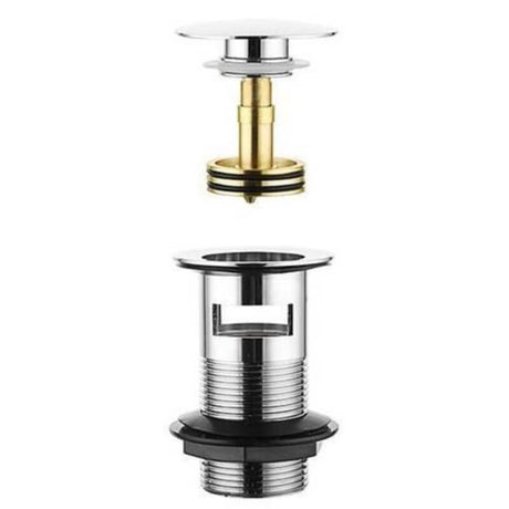 Rak Click Clack Deluxe Easy Clean Slotted Basin Waste - Chrome - RAKCCW003