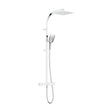 Bristan Qubo Thermostatic Bar Mixer Shower with Shower Kit Fixed Shower Head - Chrome - QB SHXDIVCTFF C - TAP 'N' SHOWER
