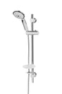 Bristan Cascade Shower Kit with large 3-function handset and adjustable riser rail in chrome finish