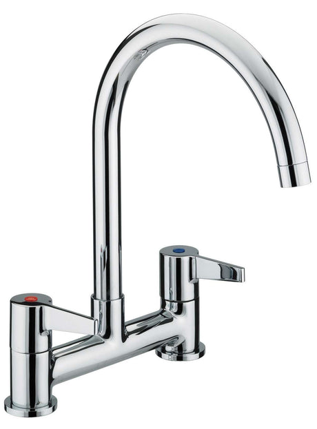 Bristan Design Utility Deck Mounted Lever Kitchen Sink Mixer Tap - Chr