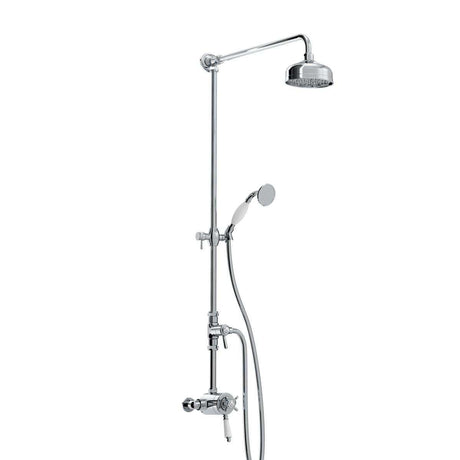 Bristan 1901 Exposed Concentric Shower Valve with Diverter and Rigid Riser Kit Chrome - N2 CSHXDIV C