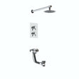 Bristan Prism Fixed Head Dual Concealed Mixer Shower with Bath Filler 