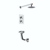 Bristan Prism Fixed Head Dual Concealed Mixer Shower with Bath Filler 