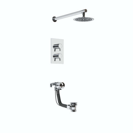 Bristan Prism Fixed Head Dual Concealed Mixer Shower with Bath Filler 