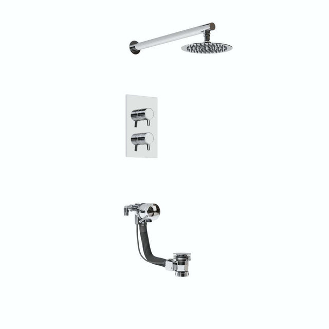 Bristan Prism Fixed Head Dual Concealed Mixer Shower with Bath Filler 