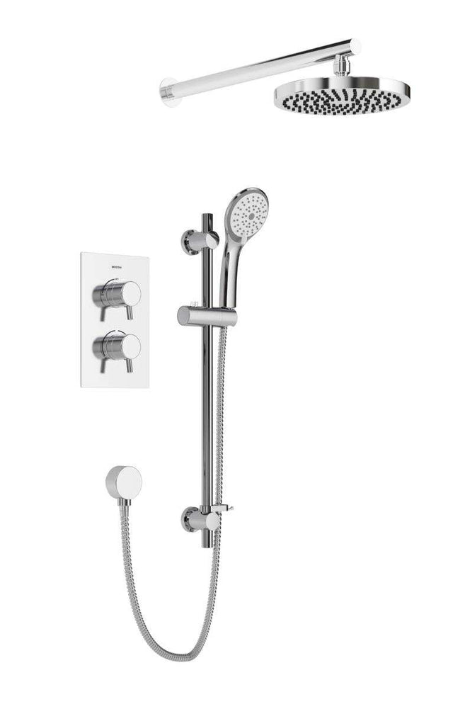 Bristan Prism Fixed Head Dual Concealed Mixer Shower with Shower Kit -