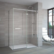 Merlyn 8 Series Quadrant Shower Door Extension Profile - Frameless and Hinged with 20mm Adjustment - Chrome - A0614A0