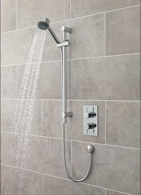 Nuie Shower Round Slider Rail Kit 660mm High - Chrome - A3040
