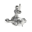 Nuie Dual Handle Beaumont Exposed Shower Valve - Chrome - A3056