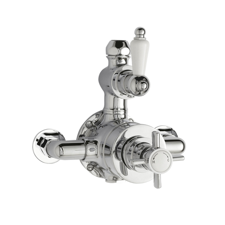 Nuie Dual Handle Beaumont Exposed Shower Valve - Chrome - A3056
