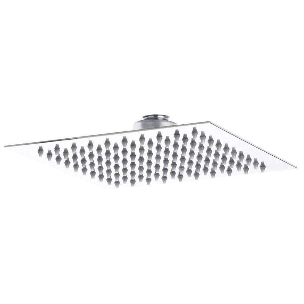 Hudson Reed Square Modern Fixed Shower Head 200mm x 200mm - Chrome - A