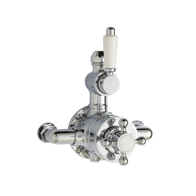 Nuie Dual Handle Victorian Exposed Shower Valve - Chrome - A3099E