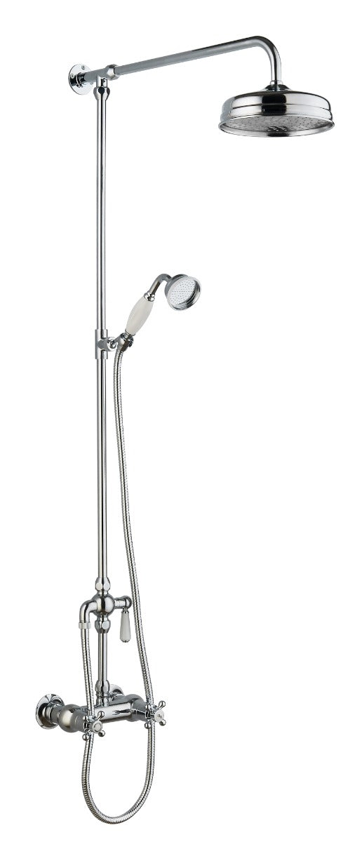 Launde Abbey Shower Kits Traditional Thermostatic Shower Valve and Kit - Chrome