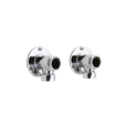 Nuie Bar Shower Pair Elbow Unions - Chrome - A312