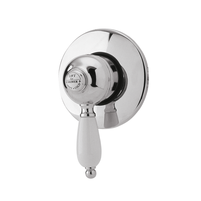 Nuie Single Handle Nostalgic Manual Concealed Shower Valve - Chrome - 