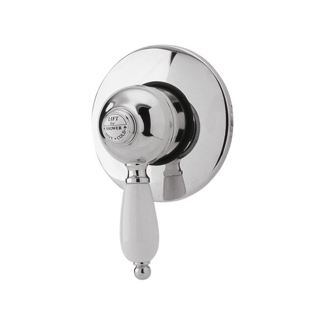 Nuie Single Handle Nostalgic Manual Concealed Shower Valve - Chrome - 