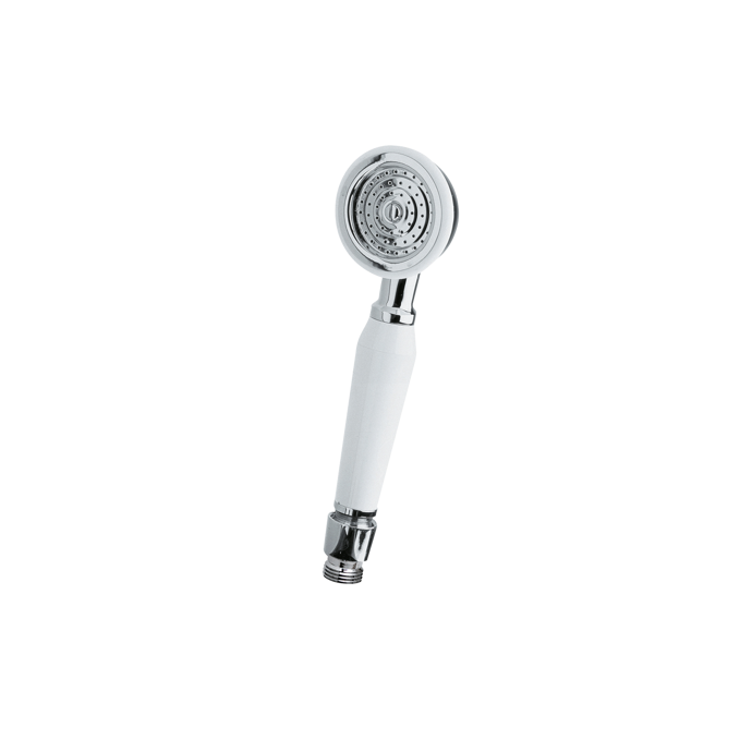 Nuie Traditional Small Shower Handset - White/Chrome - A3221