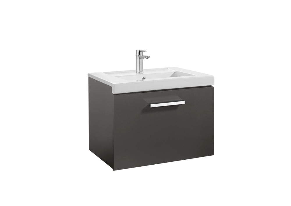 Roca Prisma 1 Drawer Vanity Unit 600mm - Anthracite Grey - 856875153 - TAP 'N' SHOWER