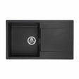 Reginox Amsterdam 10 1 Bowl Sink And Drainer - Black Silvery - AMSTERDAM 10 BS