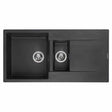 Reginox Amsterdam 15 1.5 Bowl Sink And Drainer - Black Silvery - AMSTERDAM 15 BS