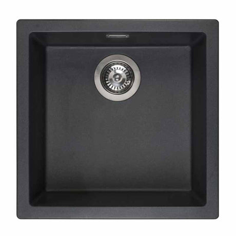 Reginox Amsterdam 40 1 Bowl Kitchen Sink - Black Silvery - AMSTERDAM 40 BS
