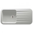 Abode Dune 1.0 Bowl frost white granite kitchen sink with reversible drainer, 1000mm x 500mm.