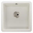 Abode Matrix SQ GR15 white granite inset 1.0 bowl kitchen sink 460mm x 460mm