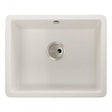 Abode Matrix SQ GR15 white granite inset kitchen sink with 1.0 bowl, 560mm length, and 460mm width
