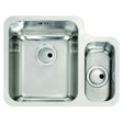 Abode Matrix R50 stainless steel 1.5 bowl left-handed undermount kitchen sink 572mm x 450mm