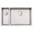 Abode Matrix R15 stainless steel right handed 1.5 bowl undermount kitchen sink 740mm x 440mm