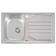 Abode Mikro 1.0 Bowl stainless steel inset kitchen sink with waste, 860mm x 500mm, modern durable design