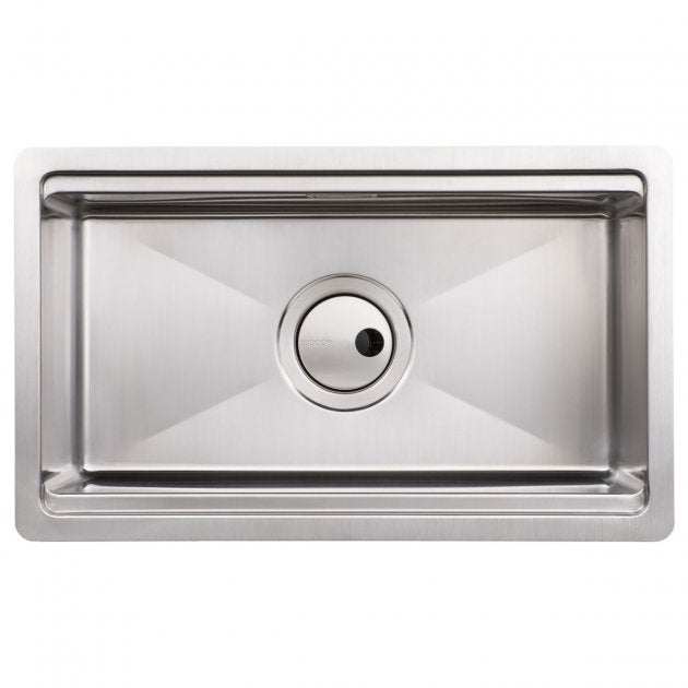 Abode Studio 1.0 Bowl stainless steel undermount kitchen sink with waste kit, 500mm x 300mm