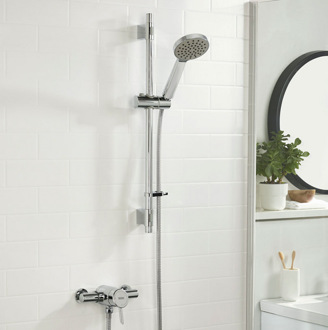Bristan Acute Thermostatic Surface Mounted Shower Valve with Adjustable Riser Kit - Chrome - AE2 SHXAR C