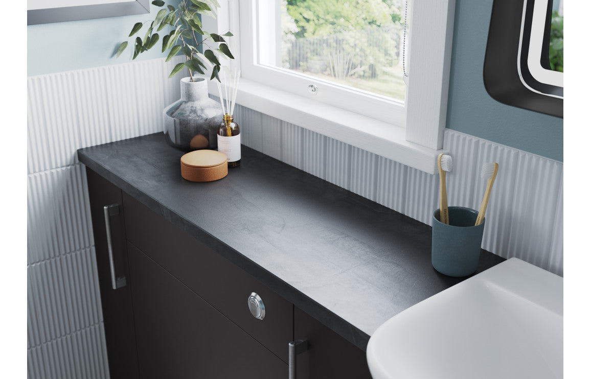 Prystine Joliet Base End Panel 330 x 900mm - Matt Graphite Grey - PRIS103368