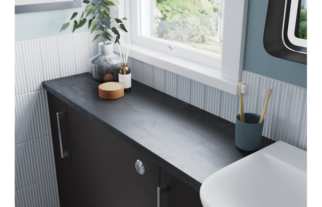 Prystine Joliet Base End Panel 330 x 900mm - Matt Graphite Grey - PRIS103368