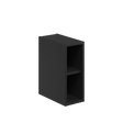 Scudo Alfie Wall Mounted Side Storage Unit 200mm x 500mm x 389mm - Matt Black - ALFIE-200-BLACK