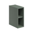 Scudo Alfie Wall Mounted Side Storage Unit 200mm x 500mm x 389mm - Reed Green - ALFIE-200-GREEN