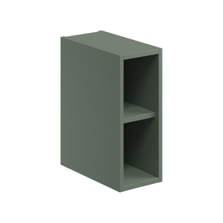 Scudo Alfie Wall Mounted Side Storage Unit 200mm x 500mm x 389mm - Reed Green - ALFIE-200-GREEN