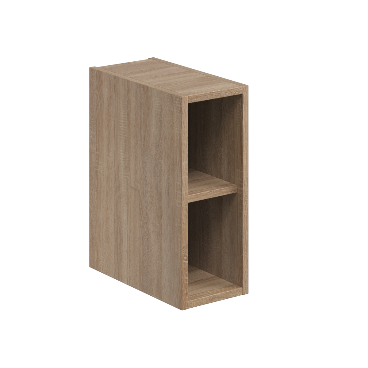 Scudo Alfie Wall Mounted Side Storage Unit 200mm x 500mm x 389mm - Sonoma Oak - ALFIE-200-OAK