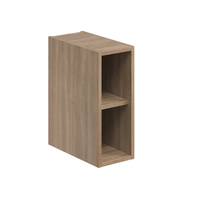 Scudo Alfie Wall Mounted Side Storage Unit 200mm x 500mm x 389mm - Sonoma Oak - ALFIE-200-OAK